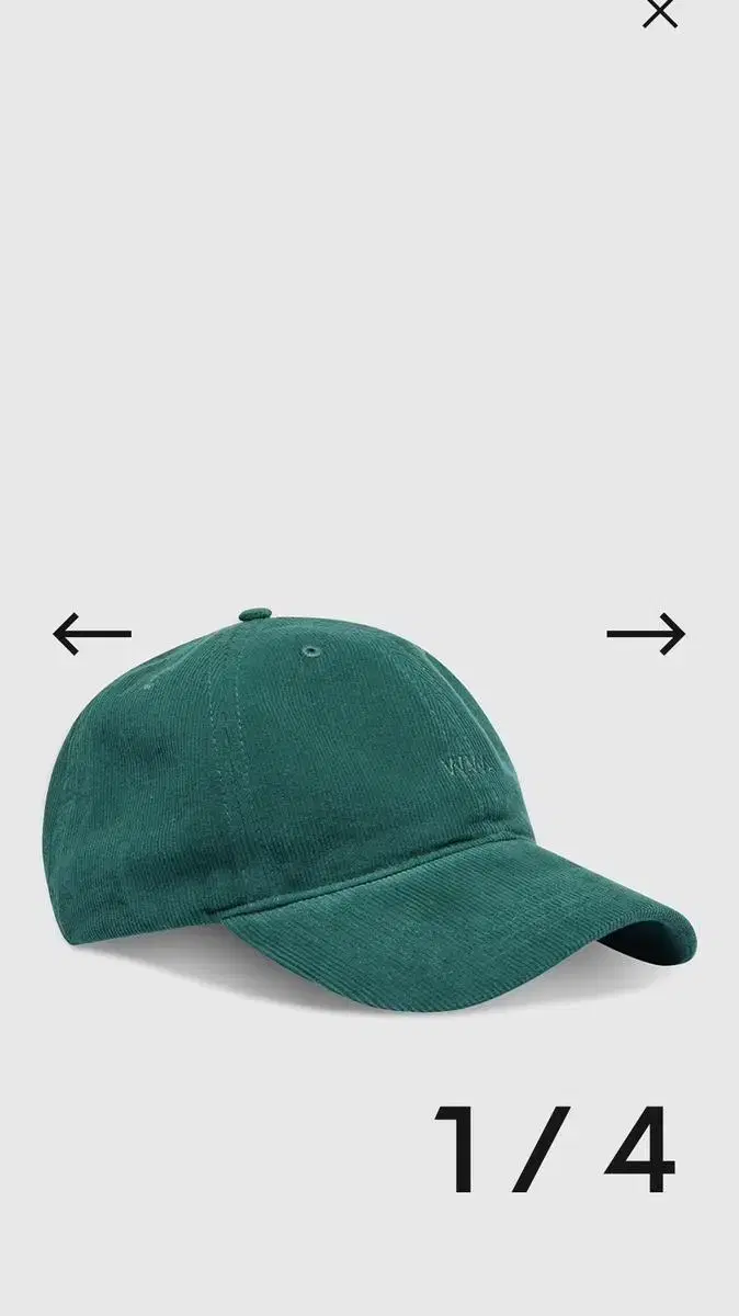 Wood Wood Low profile corduroy cap